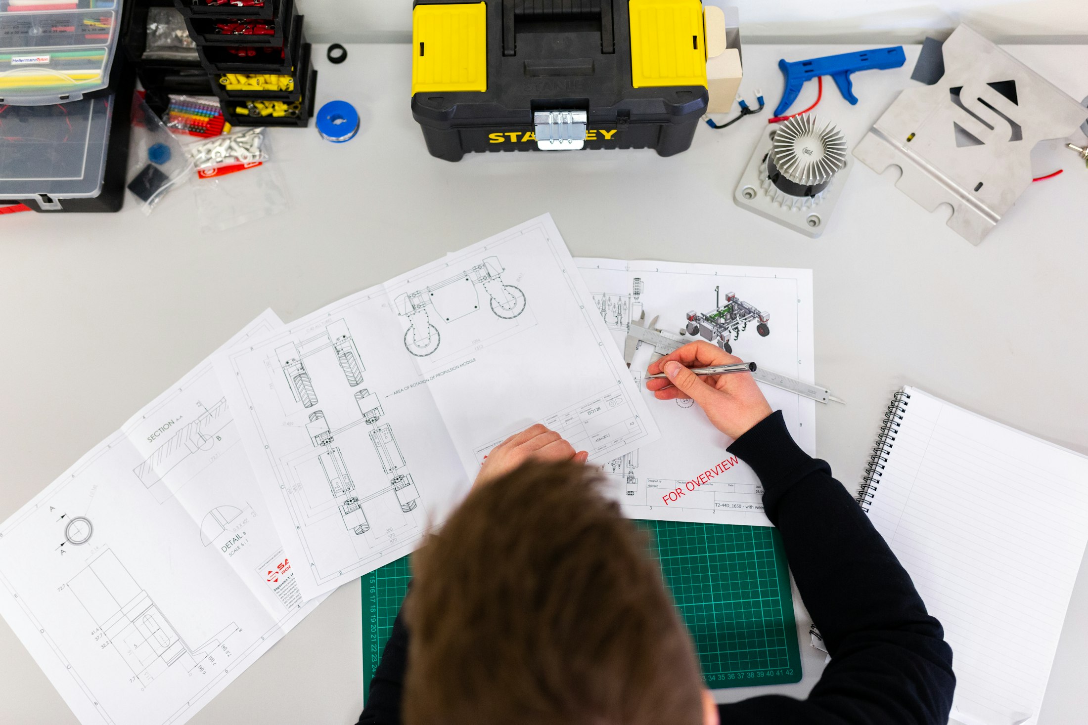 Engineer reviewing industrial control systems